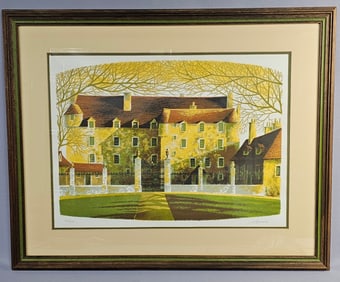 Reginald Lander 'Estate' Limited Edition Colored Lithograph with COA