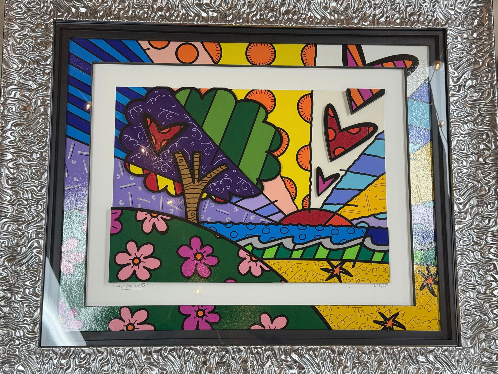 Romero Britto, 'New Horizon, ' Limited Edition Serigraph COA (1 of 9)