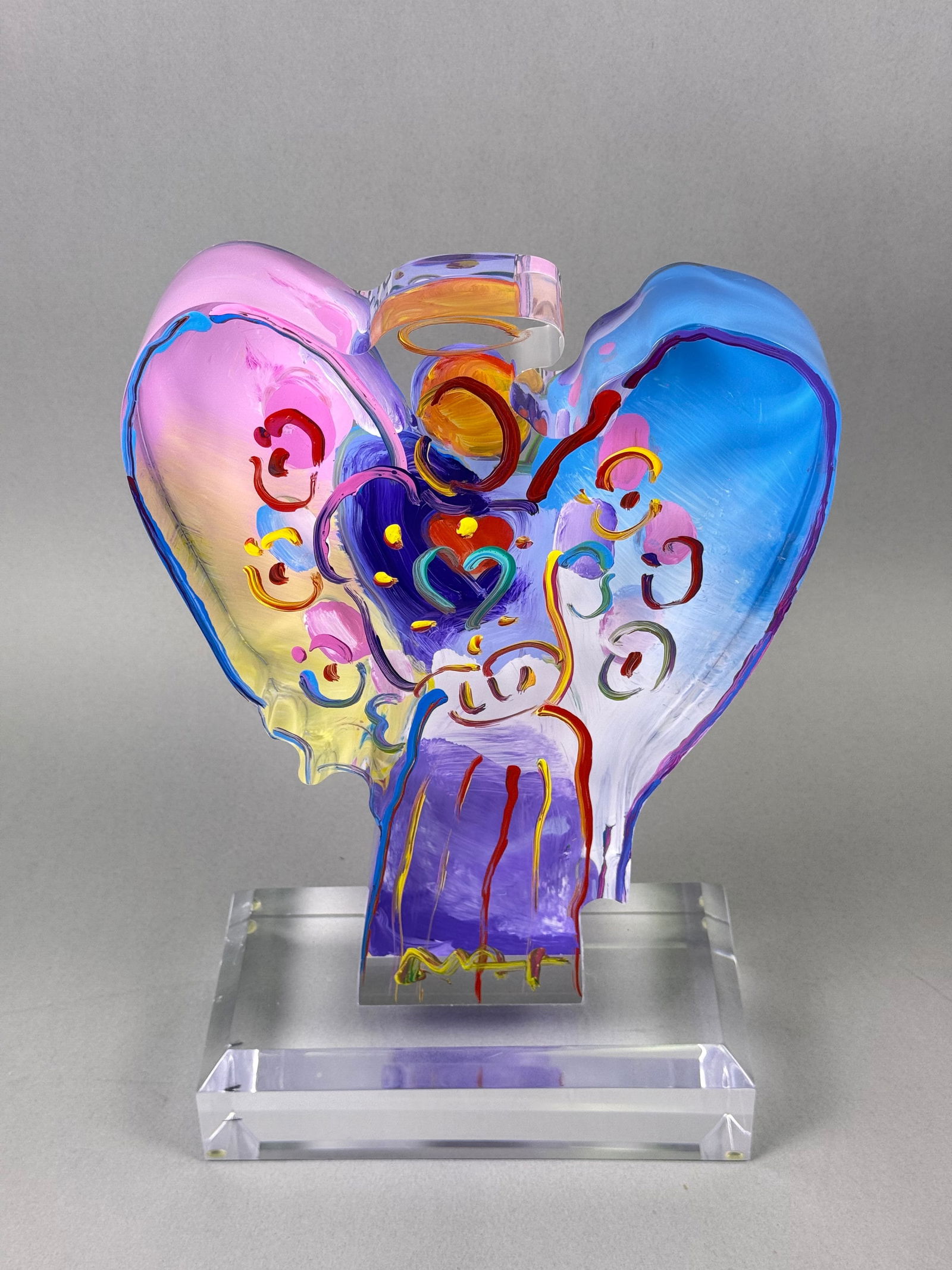 Peter Max 'Angel With Heart (Version III)' Acrylic Sculpture, 2014 (1 of 9)