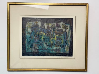 Ynez Johnston (American, 1920-2019) 'Oasis' Lithograph