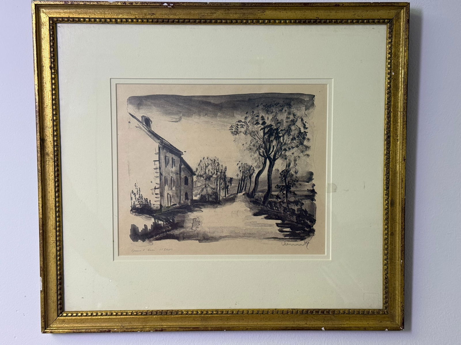 Maurice de Vlaminck (1876-1958), *Relis-la-Vallee, le Chemin aux deux peupliers*, First State (1 of 7)