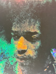 Original 1970 Jimi Hendrix Memorial Poster by Rafael for Sunset Marketing