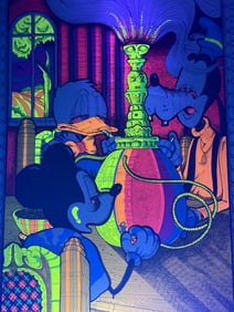 Vintage Psychedelic Blacklight Poster, 'Ain't Gonna Work on Dizzy's Farm No More!'