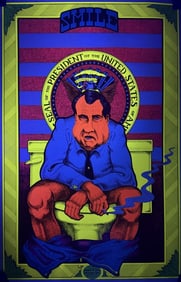 Nixon Things Could Be Worse Blacklight Poster 1971