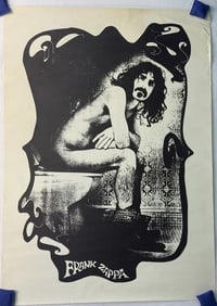 Vintage Frank Zappa Krappa Toilet Poster Measures 31.75 x 22.7 inches Wear/signs of age including