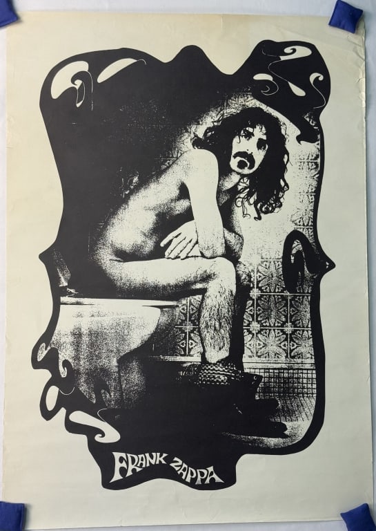Vintage Frank Zappa Krappa Toilet Poster Measures 31.75 x 22.7 inches Wear/signs of age including: Measures 31.75 x 22.7 inches Wear/signs of age including wrinkles, creases and yellowing. mostly on edges. See photos for more details. For the best shipping rates, please select "Self-Arranged." Onc