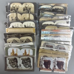 Keystone Stereoview Cards Native Americans And landscapes. Many cards most warped into curve.