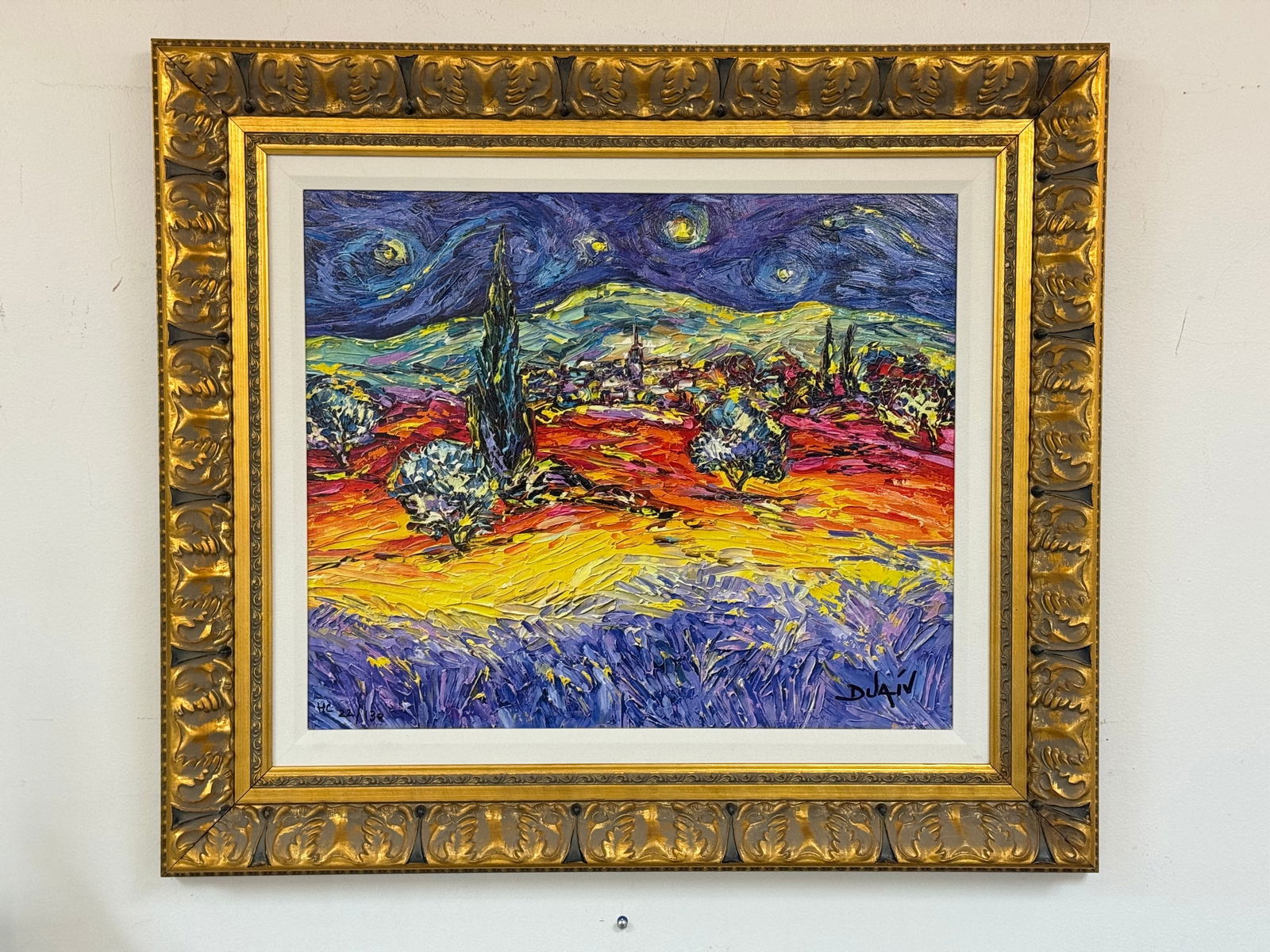 Duaiv Multicolor Van Gogh'l Hand-Embellished Giclee on Canvas, HC 22/130 (1 of 6)