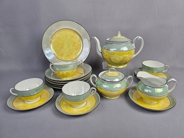 MZ Altrohlau Art Deco Style Porcelain Tea and Dessert Set, Czechoslovakia