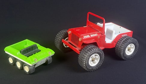 Vintage Tonka Toy Vehicle Jeep Dune Buggy & Green Amphicat