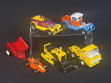 Vintage Tonka Pressed Steel and Die-Cast Vehicles, circa 1970s