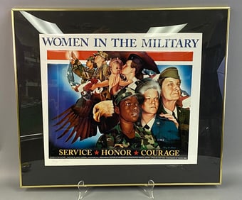Nancy E. Rhodes, 'Women in the Military, ' Framed Print, Signed