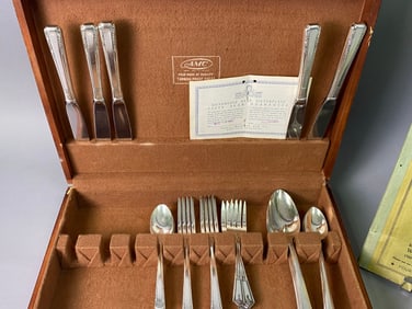 A Collection of Wm. Rogers and Son Silverplate Flatware with Additional Silverplate and Sterling
