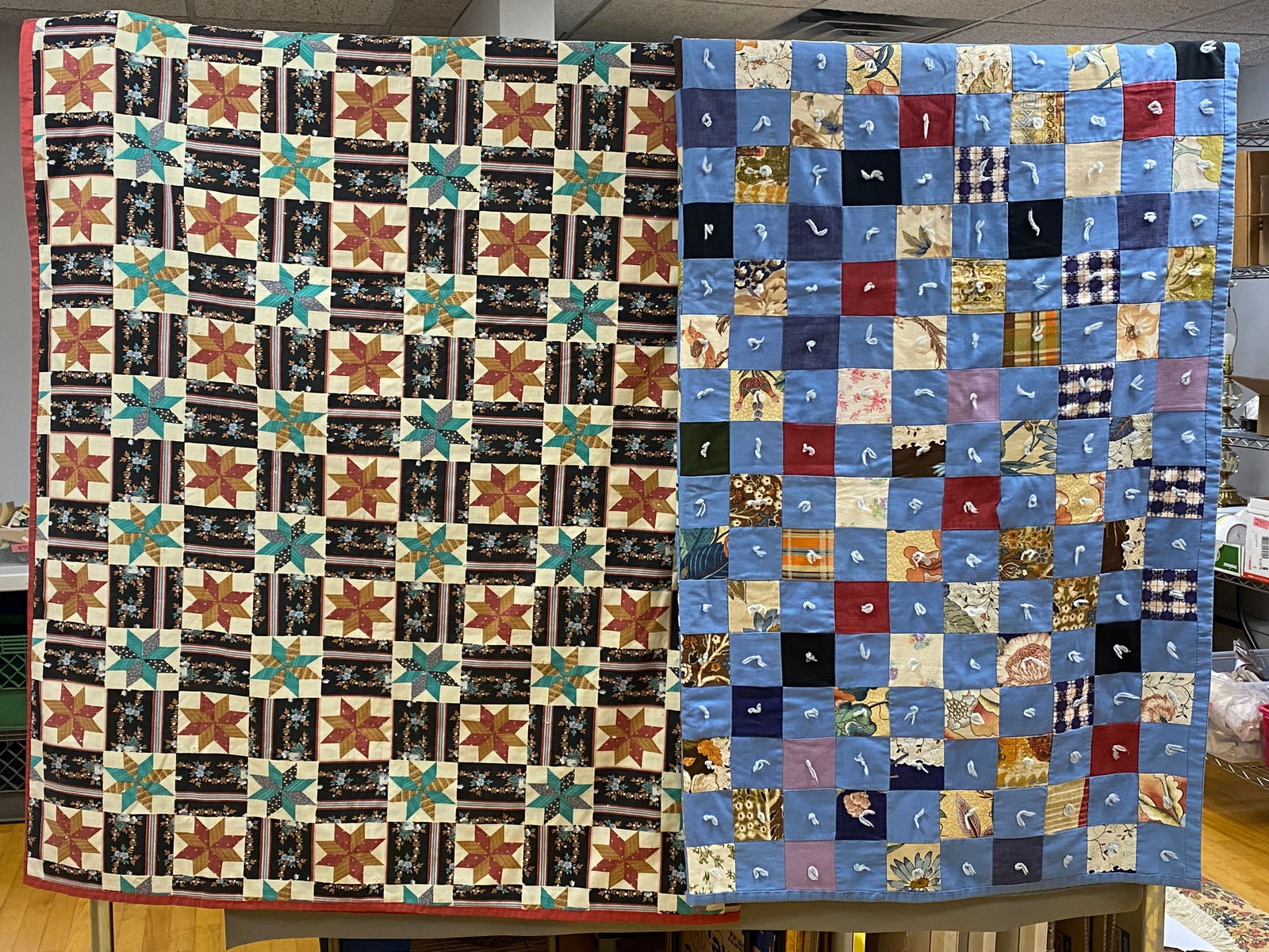 A Pair of Quilts, including an 'I-Spy' Patchwork Quilt and a Star Pattern Quilt (1 of 7)
