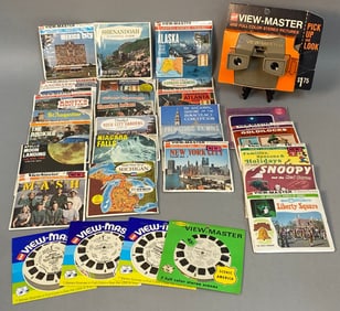 A GAF View-Master Viewer and a Collection of Reels