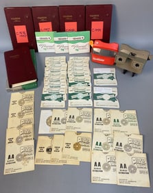 A Collection of Vintage View-Master Personal and USN Training Aid Stereoviews, Albums, and Viewers