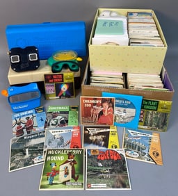 A Collection of Vintage View-Master Viewers, Storage Cases, and Reels