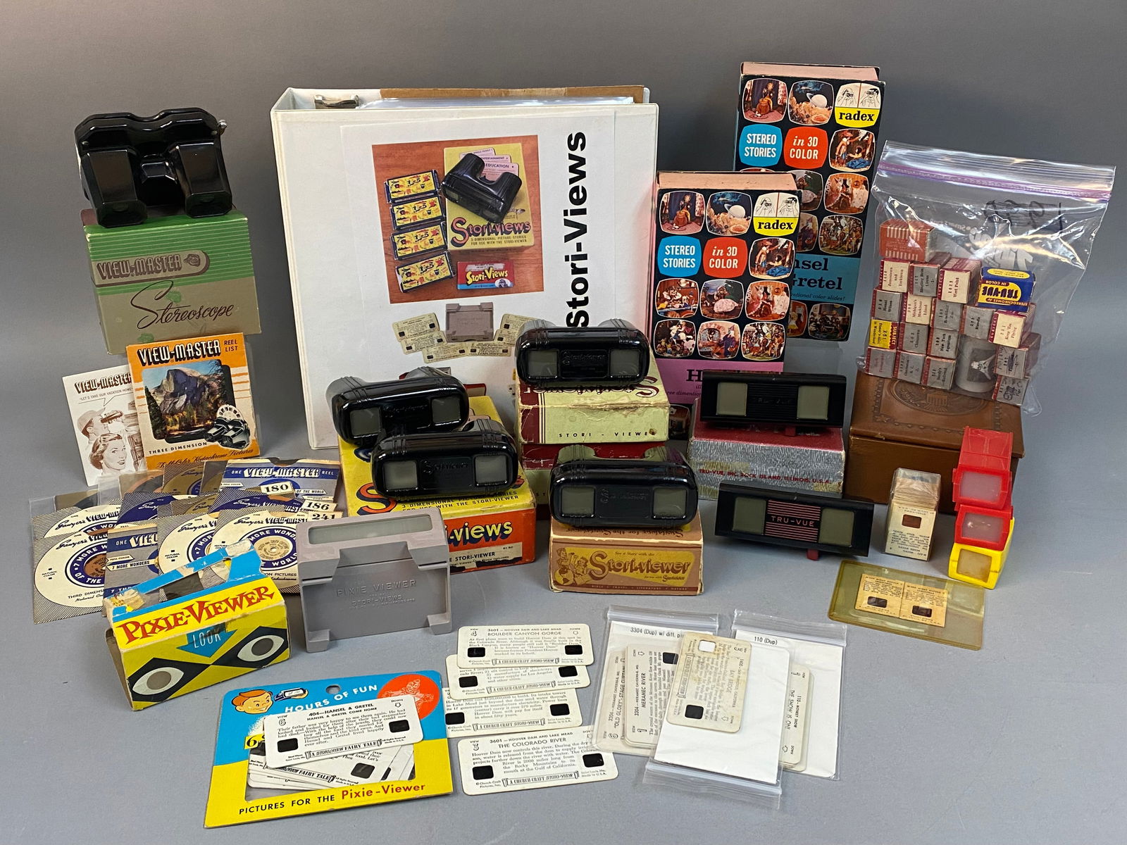 A Large Collection of Vintage 3D Stereo Viewers and Media, including View-Master, Stori-Views, (1 of 20)