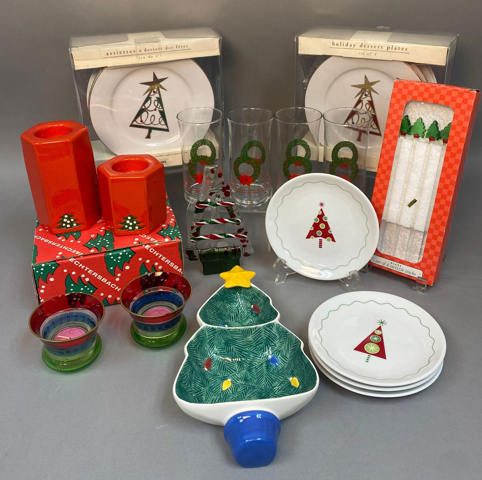 A Hallmark Christmas Tree Ceramic Candy Dish and A Collection of Contemporary Christmas Tableware (1 of 11)