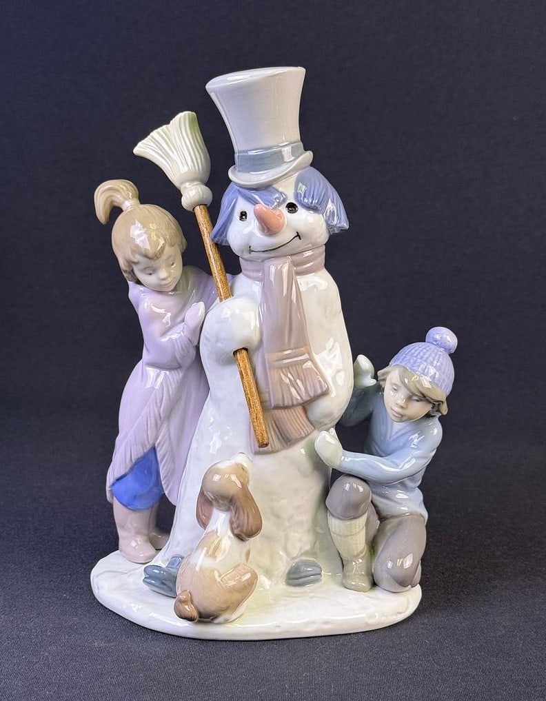 【美品】リヤドロ／スノーマン 雪だるま／5713 美品】LLADRO リヤドロ／スノーマン 雪だるま／5713／陶器／マルチ