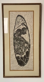 K.A. Seefeld, 'Tandem', A Framed Woodcut or Linocut Print