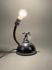 Vintage Chrome-Plated Novelty Bowling Desk Lamp