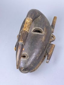 Djimini Ligbi Carved Wood Mask, C??te d'Ivoire