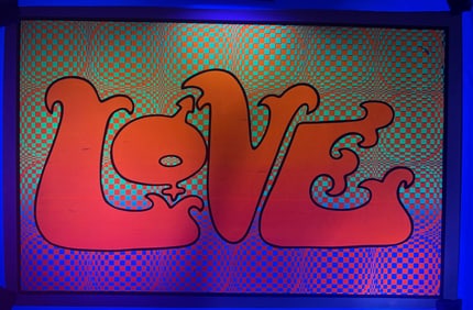 A 1970s Psychedelic 'LOVE' Blacklight Poster