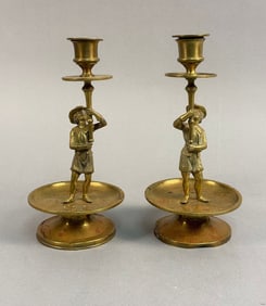 Brass Figural Candlesticks