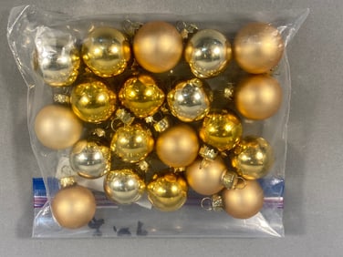 A Collection of Blown Glass Christmas Ornaments and Three Fabric Avon Ornaments