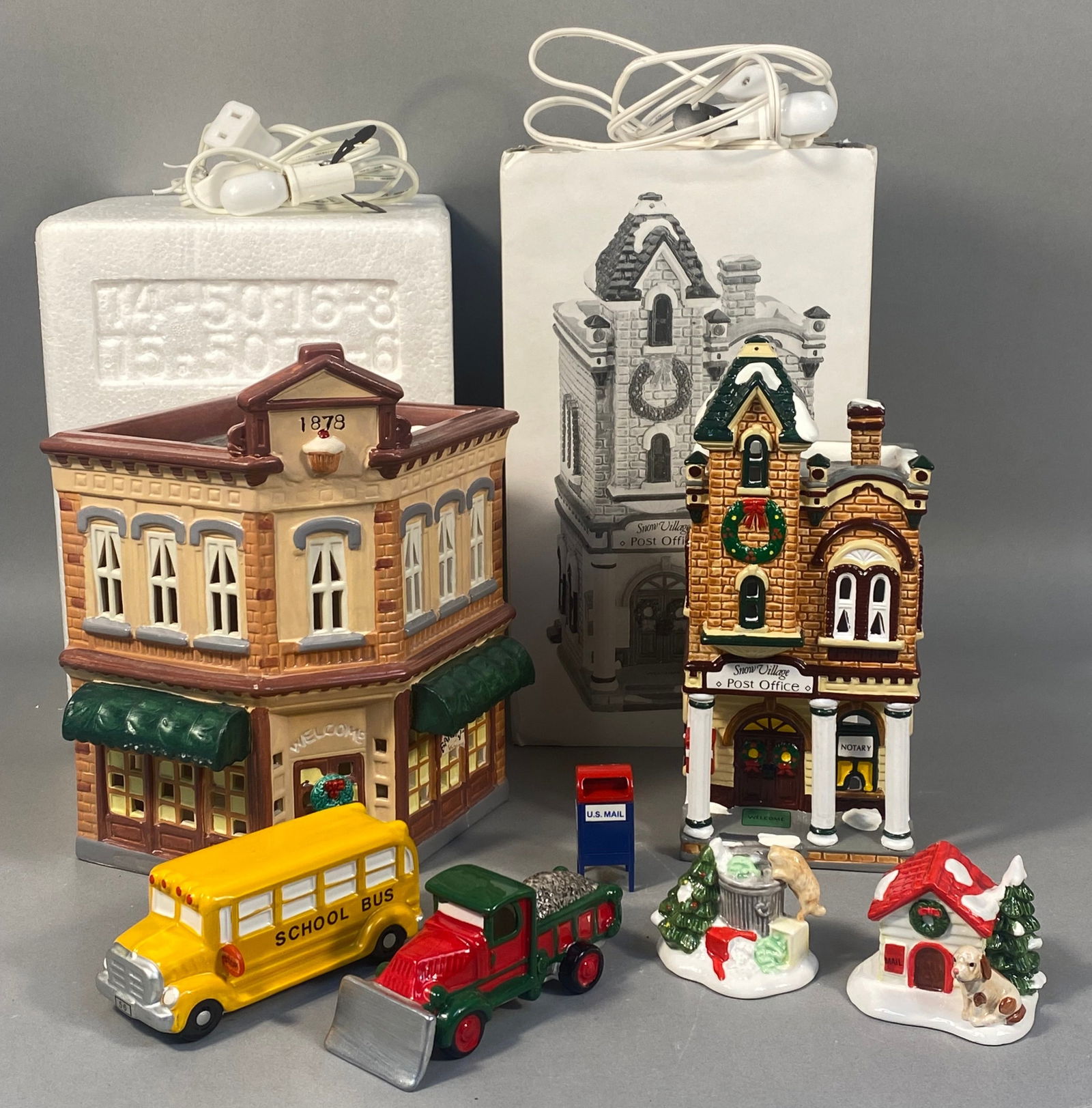 Department 56 The Original Snow Village Collection, including Village Post Office, Bakery, and (1 of 4)