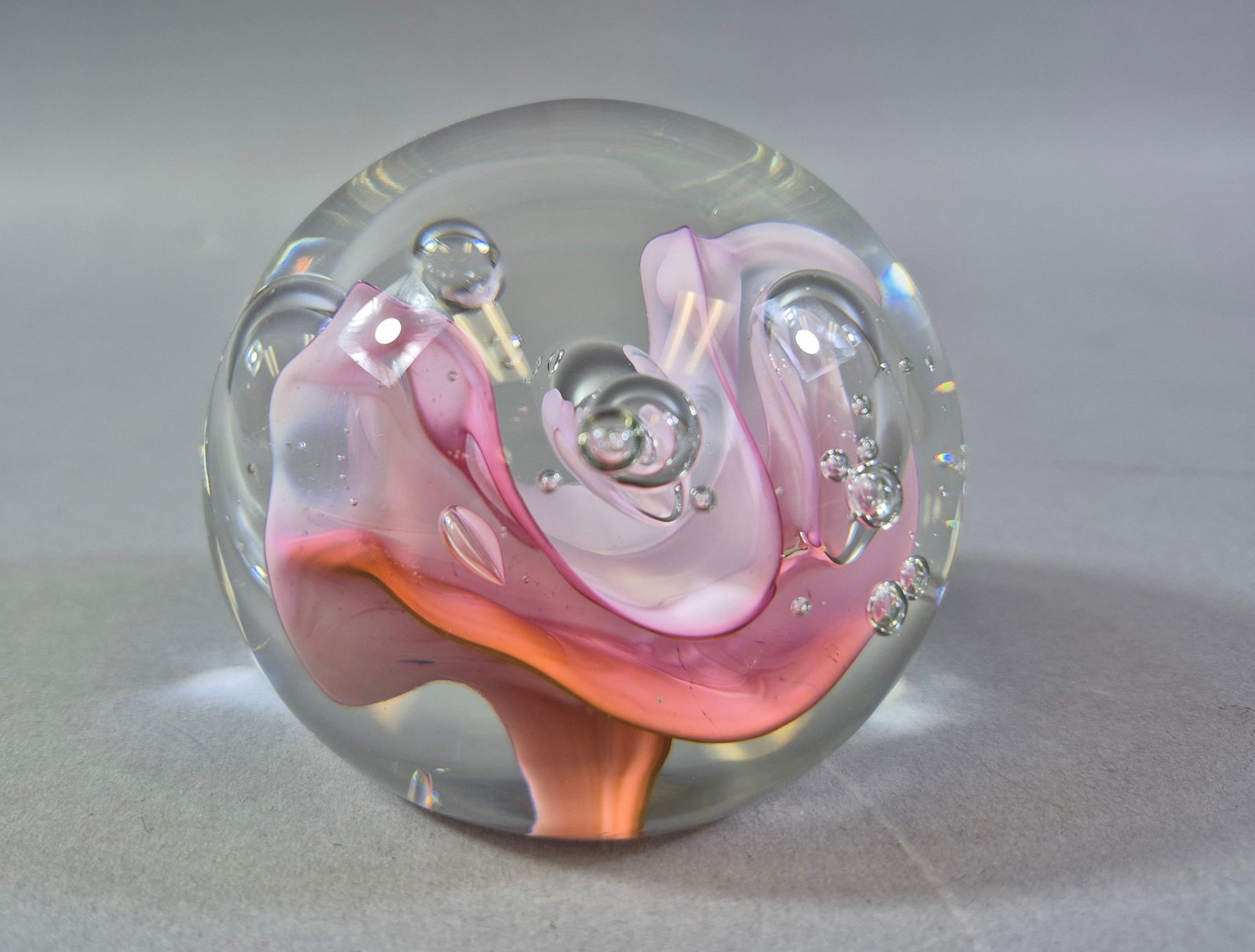 Caithness 'Mooncrystal' Art Glass Paperweight, Signed H. L. David 1989 (1 of 6)