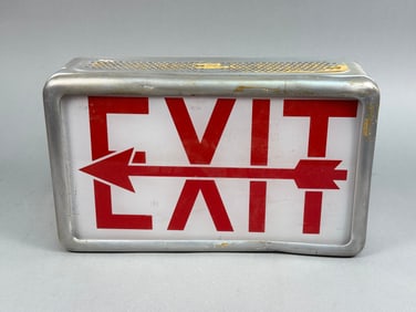 Vintage Industrial Illuminated Exit Sign