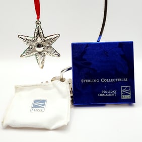 Lunt 2000 Sterling Silver Six-Point Star Holiday Ornament 22.1 Grams
