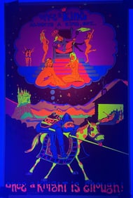 Once a King Always a King Psychedelic Blacklight Poster, 1971