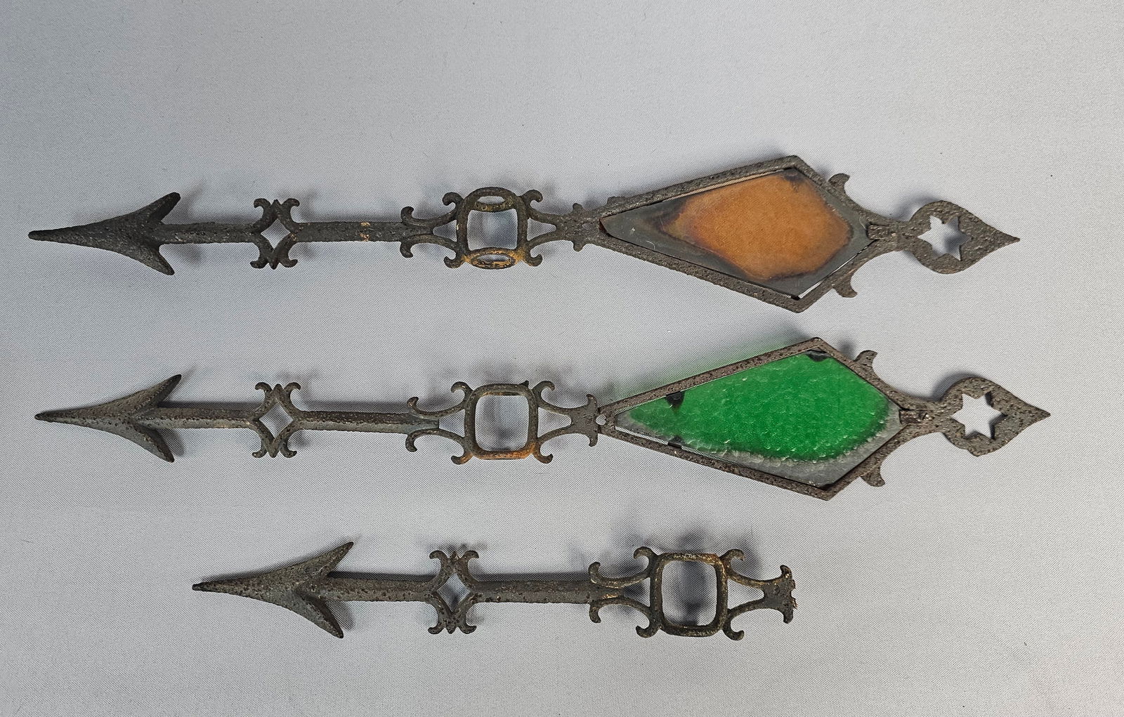 Three Antique Cast Iron Weathervane Lightning Rod Arrows (1 of 10)