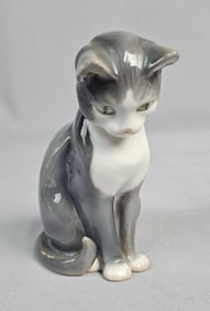 Bing & Grondahl Porcelain Seated Cat Figurine, Model 1876