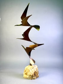 Mid-Century Modern Three Birds Sculpture