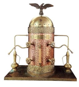 Gaggia ABC Copper and Brass Espresso/Cappuccino Machine with Eagle Finial