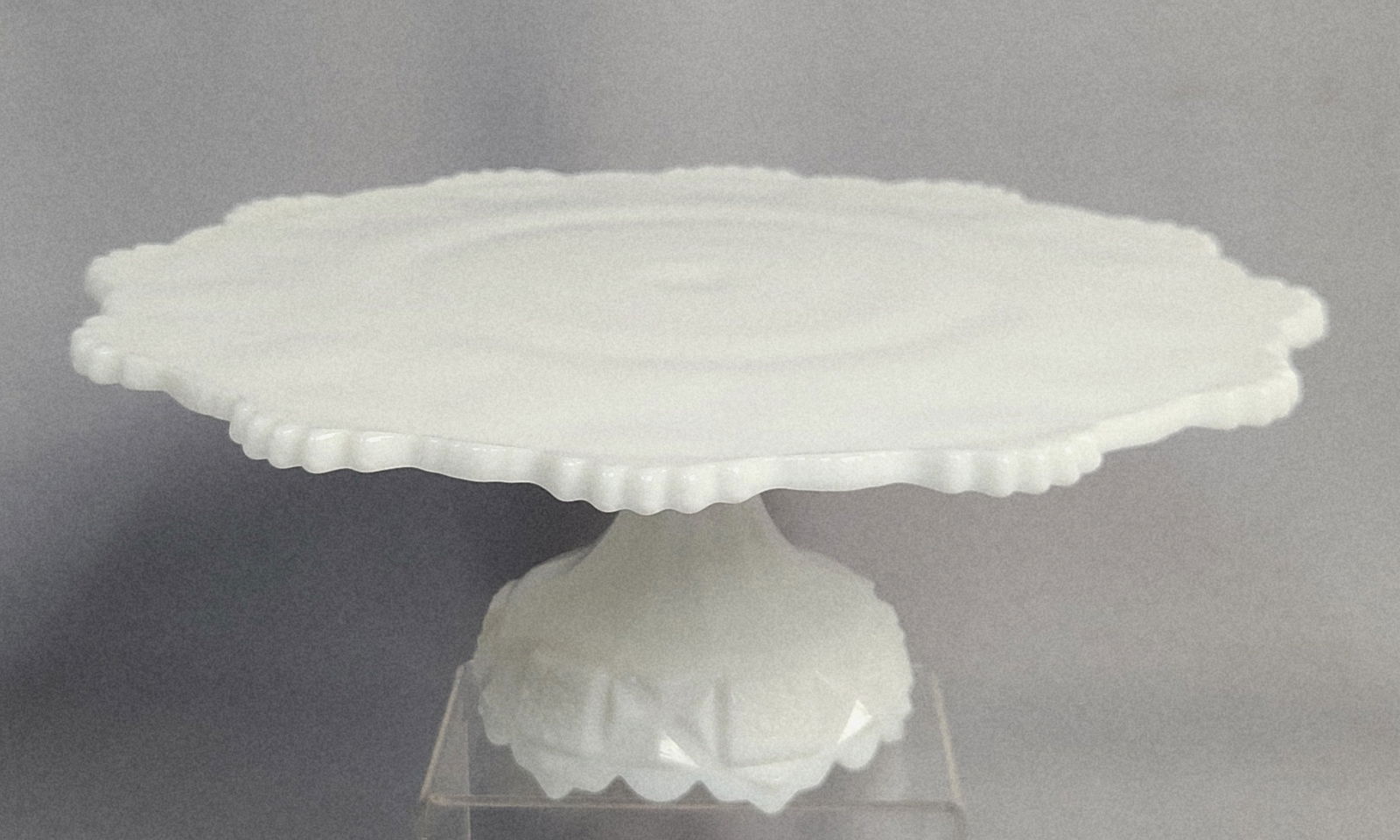 Westmoreland Milk Glass Paneled Grape Pedestal Cake Stand (1 of 6)