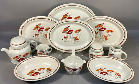 A Collection of Royal Doulton Fieldflower Lambethware Dinnerware, Dated 1976