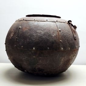 Vintage Iron Rivet Pot Planter