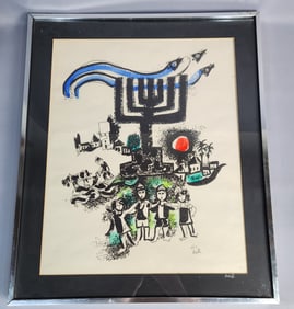 Lior Roth (1914-2002) - In The Shadow Of The Menorah