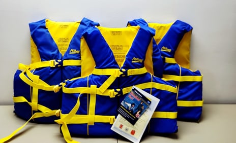 Three Sea Fit Adult Universal Type III PFDs with Storage Bag