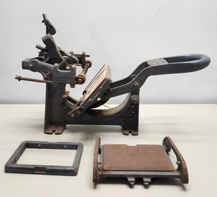 Kelsey Excelsior 3x5 Tabletop Letterpress Printing Press with Two Components