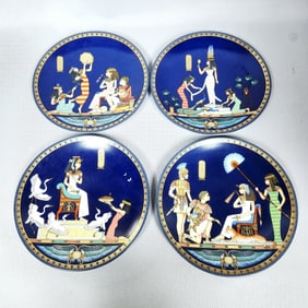 Four Osiris Porcelain 'Cleopatra, Queen of Ancient Egypt' Series Collector's Plates