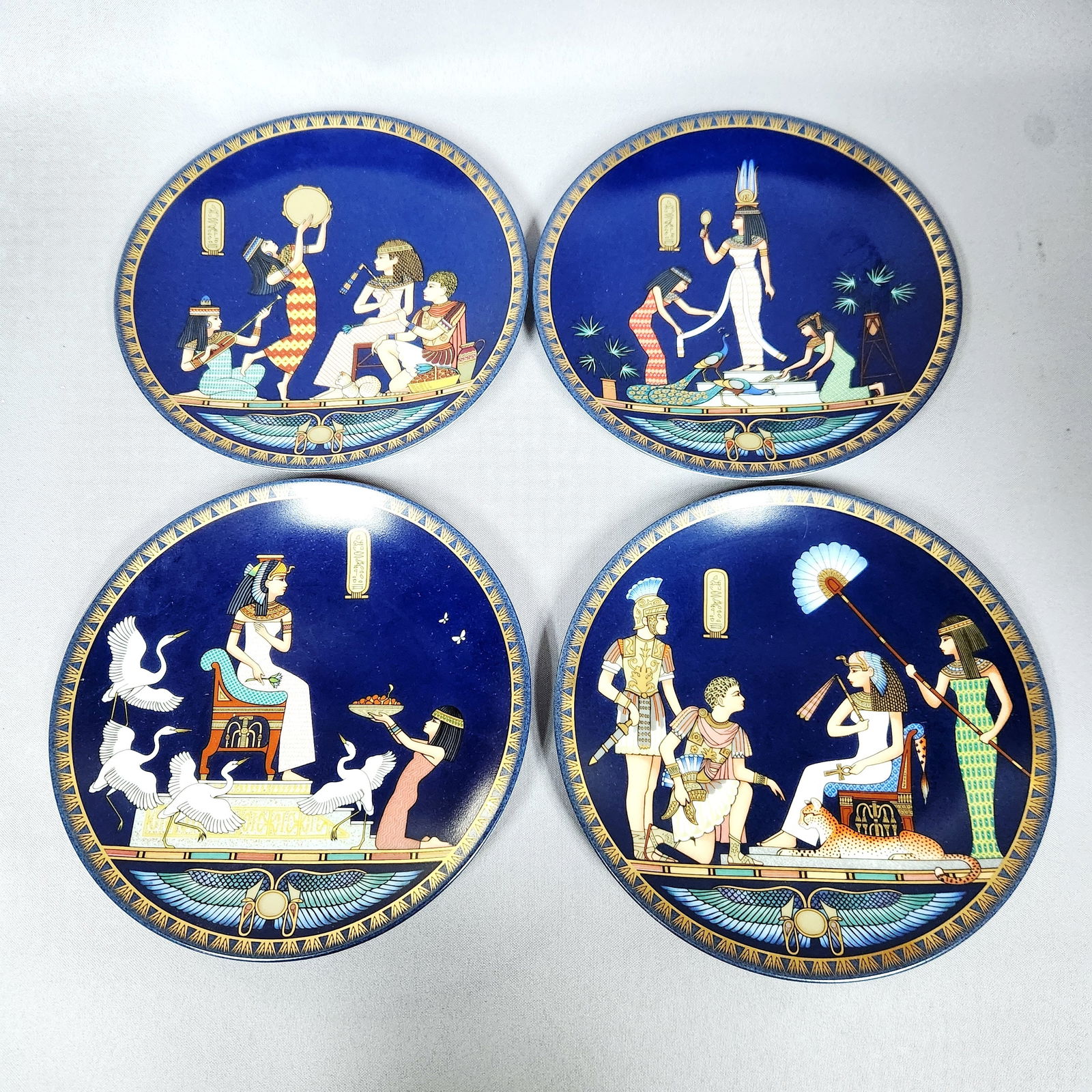 Four Osiris Porcelain 'Cleopatra, Queen of Ancient Egypt' Series Collector's Plates (1 of 10)
