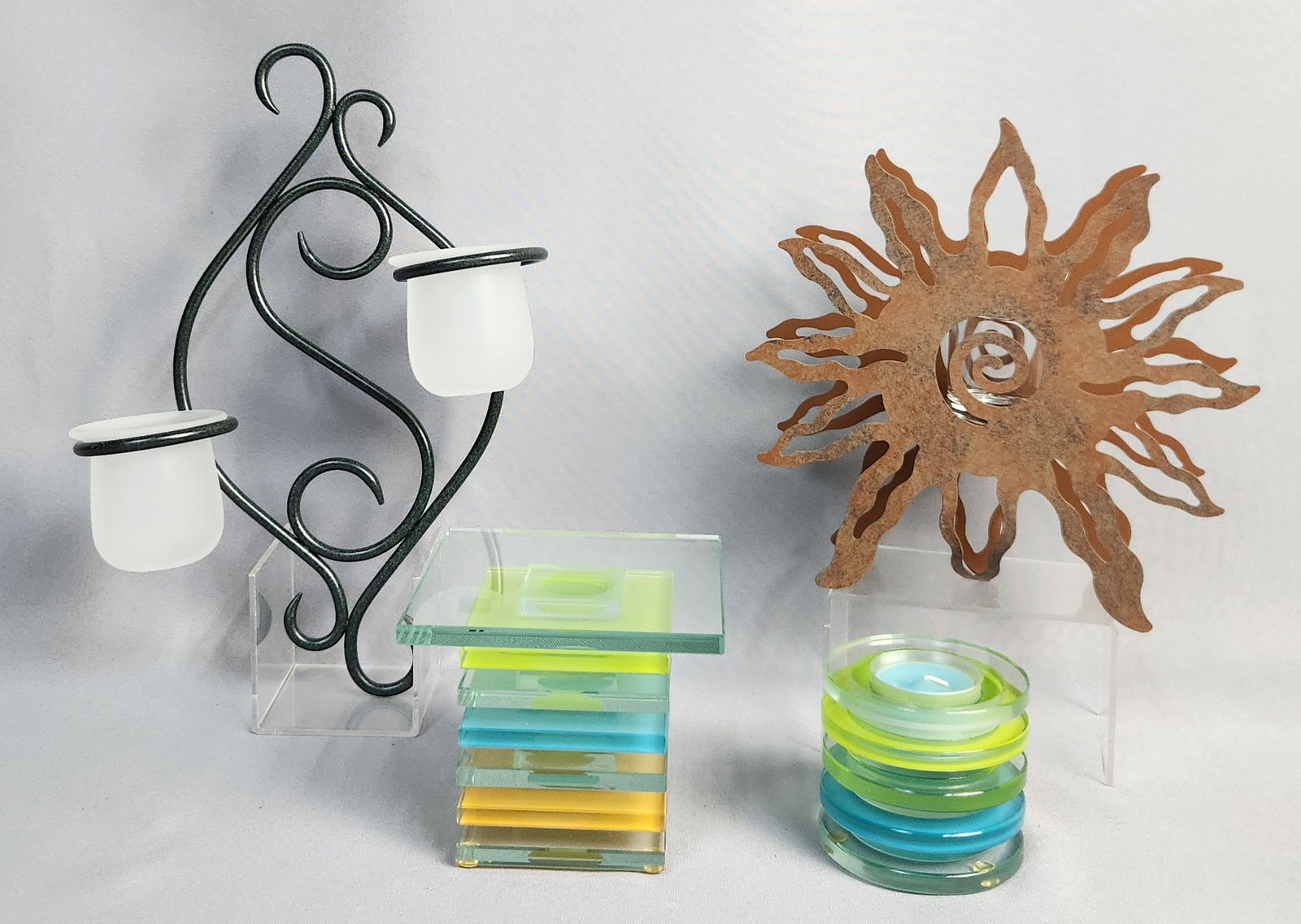 A Group of Partylite Glass and Metal Candle Holders (1 of 13)