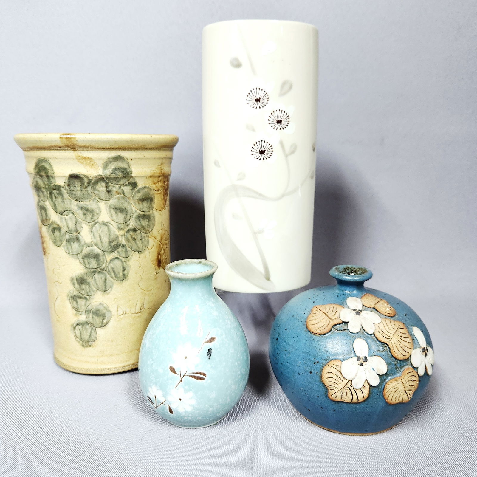 A Group of Four Assorted Ceramic Vases and Planter by Dick Lehman, Otagiri, Ichi, and Biel (1 of 20)