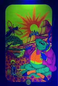 A "Time Out In Time" Blacklight Poster by Petagno, 1971